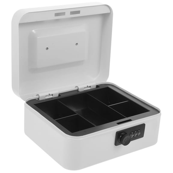 Masteelf Locks Cash Register with Lock 19.6X16.00X9.00CM White