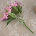 thumbnail image 6 of WEGFTDUOP Many Artificial Lilies Bouquets For Home Weddings Multi-purpose Decorative Flowers Available In White Red And Purple, 6 of 6