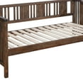 thumbnail image 4 of Transitional Style Wooden Twin Daybed with Grain Details, Walnut Brown- Saltoro Sherpi, 4 of 5