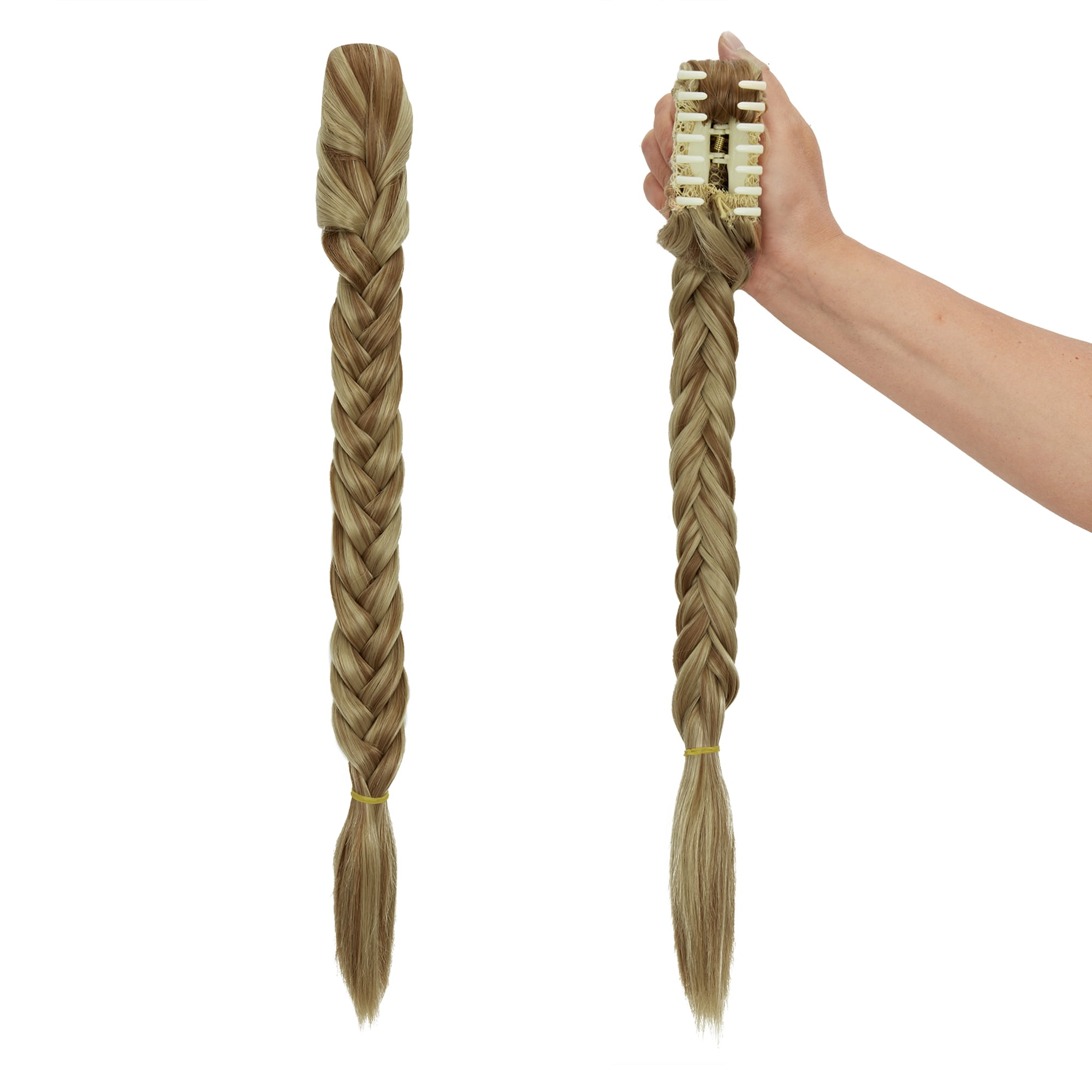 ✨20” BLEACH BLONDE JAW CLIP FISHTAIL PONYTAIL NWT* SHCKE 21 main image 3