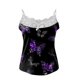 thumbnail image 5 of Gibobby Conjunto de lencería Sujetador + tangas Conjunto de dos piezas con tirantes y top de encaje sin mangas con estampado sexy para mujer(Morado, G), 5 of 5