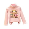 thumbnail image 4 of Byoo Toddler Girls T Shirts Long Sleeve Capybara Book Cat Print Turtleneck Top Girls Autumn Winter Soft Fashionable Apparel, 4 of 4