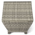 thumbnail image 4 of Outdoor PE Wicker Side Table with Storage, Small Patio Storage Bin Container for Hose Cushion Towel, Grey, 4 of 14