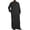 M10-Black, variant on Men Tops V-Neck Long Tunic Shirts Short Sleeve Summer Solid Color Blouse S Black