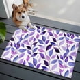 thumbnail image 3 of 2x3 Ft Entryway Area Rug, Spring Purple Leaves Kitchen Rug Runner Washable Floor Mat, Country Leaf Plants Pastoral Non Slip Indoor Door Mat Throw Carpet for Bathroom Living Room Bedroom, 3 of 8