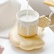 thumbnail image 5 of Juegos creativos de tazas y platillos con forma de galleta, taza de café de cerámica para oficina y hogar, 7,4 oz/220 ML para té y leche con leche, 5 of 5