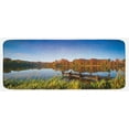 thumbnail image 1 of Scenery Kitchen Mat, Lake View Fishing Countryside Themed Trees and Reeds Work of Art Photo, Plush Decorative Kitchen Mat with Non Slip Backing, 47" X 19", Multicolor, by Ambesonne, 1 of 1