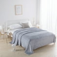 thumbnail image 2 of Decorative Extra Soft Fuzzy Faux Fur Throw Blanket 50" x 60",Solid Reversible Long Hair Shaggy Blanket,Fluffy Cozy Plush Comfy Microfiber Fleece Blankets for Couch Sofa Bedroom,Cream White, 2 of 3
