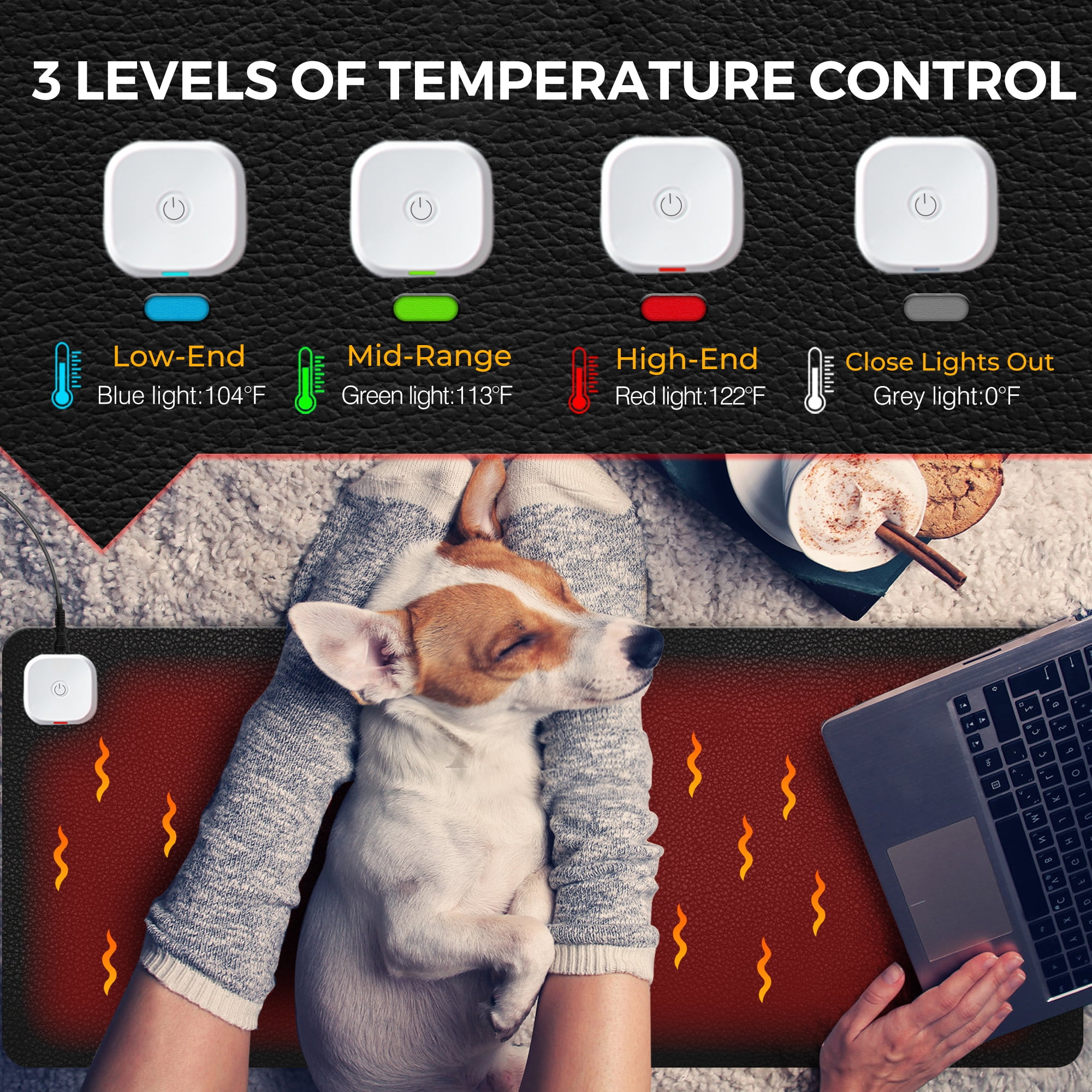 Heated Mouse Pad, 2023 Upgraded Warm Desk Pad with 2 Heating Modes, Large  Gaming Mouse Mat, Electric Heating Mouse Pad/Heated Keyboard Pad