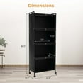 thumbnail image 3 of Costway Étagère de Cuisine à 5 Niveaux Armoire de Rangement Mobile pour Micro-Ondes Portes Relevables, 3 of 10