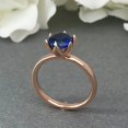 thumbnail image 6 of HeartsAndYou 0.5ct Natural Blue Sapphire Solitaire Engagement Ring 100% 14k SOLID Rose Gold, 6 of 9