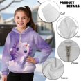 thumbnail image 6 of Pzuqiu Axolotl Hoodies for Kids Soft Warm Boys Hooded Sweatshirt Fashion Lightness Children's Long Sleeve Sweatshirt Wind Proof Versatile for Fall Winter 8-9, 6 of 7