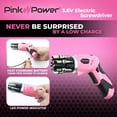 thumbnail image 3 of Juego de destornilladores eléctricos inalámbricos Pink Power 4V para mujer, 3 of 6