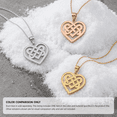 thumbnail image 3 of 10k Yellow Solid Gold Celtic Knot Woven Heart Pendant / Necklace (16 Inches), 3 of 5