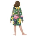 thumbnail image 7 of FORMRS Niños Bathrobe Unisex Hooded Robe Soft Plush Pajamas Sleepwear, Size 7-9T, Pink Flamingo Pattern, 7 of 7