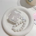 thumbnail image 1 of 3D Love Bow Bear Con Colgante De Cadena De Gel Suave Para Auriculares A Prueba De Golpes Funda Para AirPods 1 2 Pro 3 (2021) 2 Earpods, 1 of 3