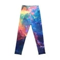 thumbnail image 5 of Shadoumai Girls Starry Sky Print Athletic Slim Fit Stretch Casual Pants For Play Everyday Wear Comfortable Leggings, 5 of 5