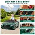 thumbnail image 2 of Costway 12V Licensed Bentley Bacalar Kids Electric Ride-on Car with Remote Control Green, 2 of 9
