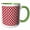 Green/White, variant on 3drose, Cute Blue, White, and Red Flower Pattern, 11oz Mug