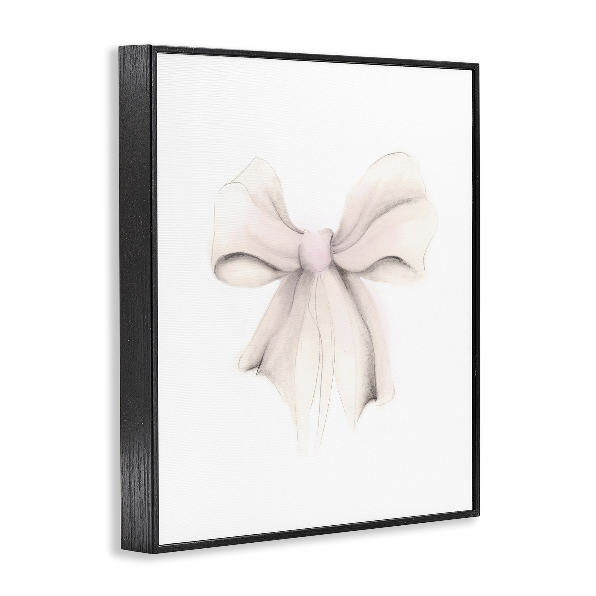 Stupell Industries Soft Pale Ribbon Beauty & Fashion Painting Black Framed Art Print Wall Art, 16 x 20