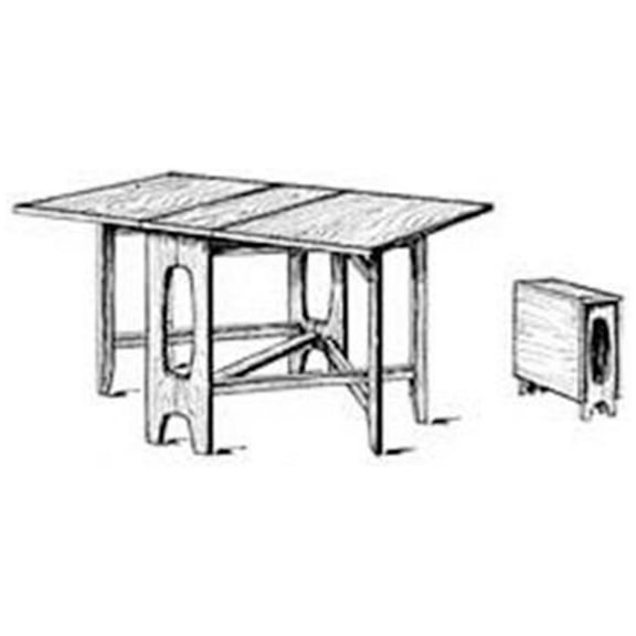 Woodcraft Project Paper Plan To Build Collapsible Table - Material Not Included