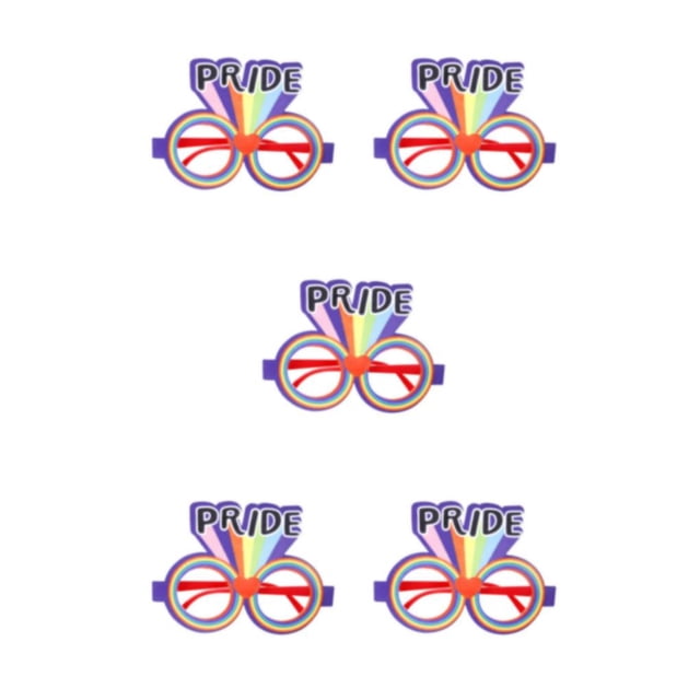 Sonducket Gafas de fiesta temáticas, accesorios divertidos para fotos, gafas de orgullo, gafas de maquillaje de cristal coloridas de iris de Type2 NO2