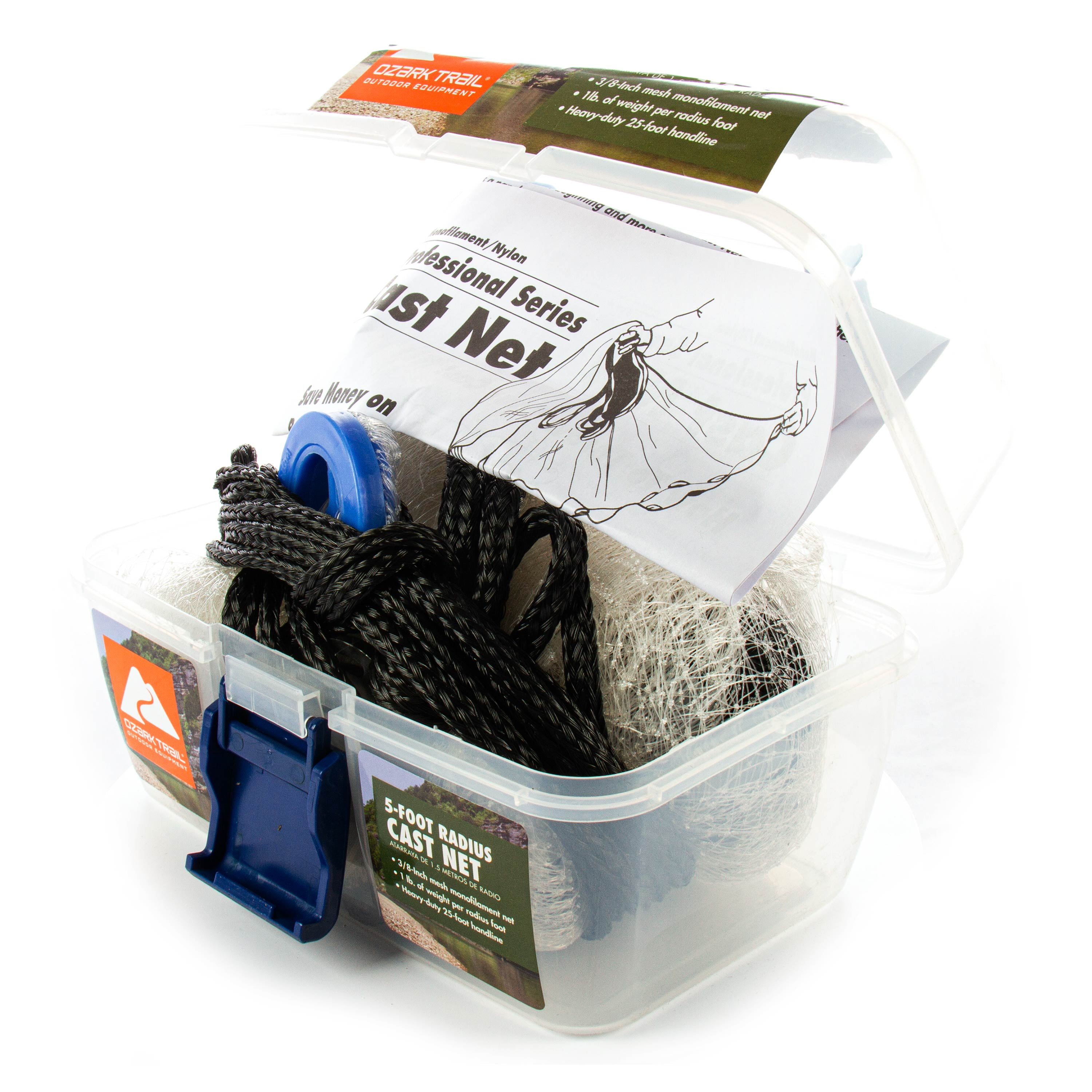 Ozark Trail 5-Foot Pro Series Cast Fishing Net with 3/8-Inch Mesh