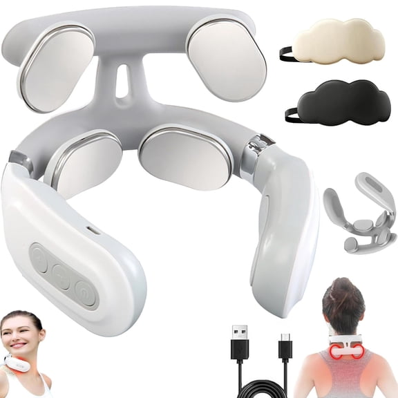 Verticlear Neck Massager with Heat, 4D Electric Cervical Massage Device for Muscle Relaxation (1Pcs)
