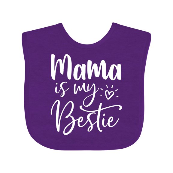 Inktastic Mama is My Bestie Boys or Girls Baby Bib