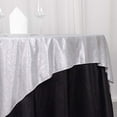 thumbnail image 2 of Efavormart 72"x72" Silver Glitter Sparkle Polyester Table Overlay, Shimmery Square Table Topper, 2 of 5