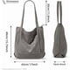 thumbnail image 2 of Bolso de pana con cremallera, impermeable, para mujer, con bolsillos y compartimentos, de gran capacidad, para el hombro., 2 of 5