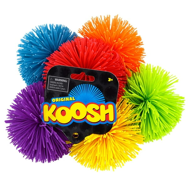 Pelota Koosh de 3.0 in, colores surtidos, paquete de 3, fácil de atrapar, difícil de dejar, juguete antiestrés, a partir de 3 años, los colores pueden variar