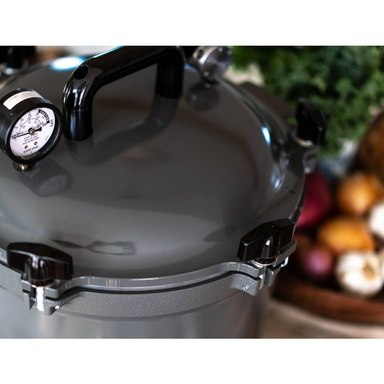 Made in the USA cast aluminum pressure cookers, no gaskets