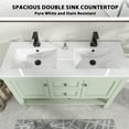 thumbnail image 6 of Eclife 48-inch Double Sink Bathroom Vanity with Resin Top, Faucet, 2 Doors, 2 Drawers, Open Shelf, 6 of 10