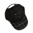 thumbnail image 5 of WITHMOONS Baseball Cap Wool Tartan Plaid Check STUPID Patch Hat KR11086 (Green)KR11086Green, 5 of 5