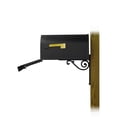 thumbnail image 3 of Special Lite Products TC-BWN-FS-1008-BLK Classic Curbside Mailbox with Baldwin Front Single Mailbox Mounting Bracket - Black, 3 of 4
