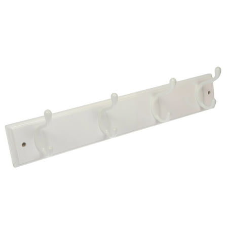 Hook Board - Mainstays, Hook Board, 27 in White Hookboard with 6 White Hooks