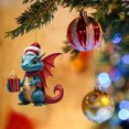 thumbnail image 3 of Figuras Dino Que Cuelgan El Ornamento Del Navidad 4 Piezas Acrílico para Decoraciones Automóviles, 3 of 9