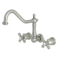 thumbnail image 2 of Kingston Brass KS1281AX Heritage Wall Mount Kitchen Faucet, Polished Chrome, 2 of 6