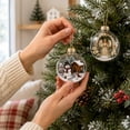 thumbnail image 6 of Glowing Christmas Story Ornament, Mini Diorama Ball Ornament, 3.94 Inch Holiday Hanging Decoration, Lighted or Non-Lighted Christmas Scene, Snowman Angel Santa Tree Reindeer Train, 6 of 8