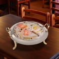 thumbnail image 5 of YIYIBYUS Chafing Dish Round Buffet Warmer Tray Pan with Chafing Fuel Holder for Kitchen Party Dining Buffet, Stainless Steel, 5 of 10