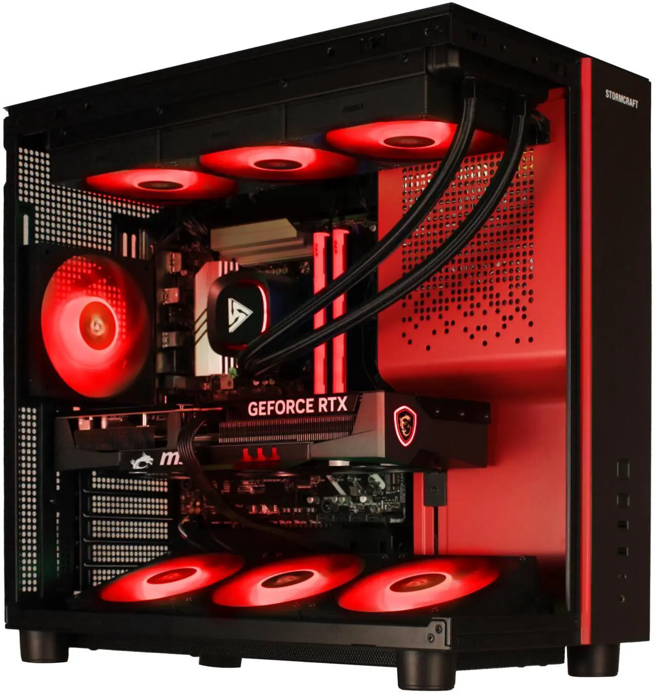 STORMCRAFT Gaming PC PHANTOM Intel Core i7-14700F NVIDIA GeForce RTX 5070 Ti – AI Powered 32GB DDR5 6000MHz RGB 2TB NVMe SSD 360mm AIO 850W PSU Windows 11 Home -PH1470FCC-57TN1