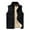 Black, variant on Holiday Savings SMihono Oversized Fleece Plush Vest Hoodless Casual Outwear Coats for Men's Fallow Full-Zip Stand Collar Sleeveless Jacket Have Pockets Solid Color Gilet Black 4