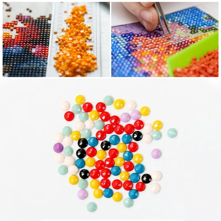 Bluethy 1 Set Diamond Painting Beads 447 Full Color Attractive Vibrant DIY  Round Diamond Painting Drills for Living Room 