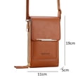 thumbnail image 3 of Bolsa bandolera de cuero impermeable para mujer para el ocio diario (marrón) Ehuebsd Para Estrenar, 3 of 9
