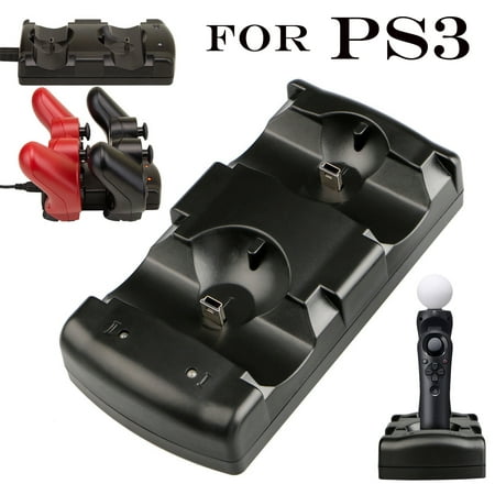 For Playstation 3 PS3/MOVE Dual Controller Charger Charging Dock Station
