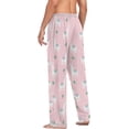 thumbnail image 6 of FREEAMG Cute Lama with Cactus Pajama Pants for Men, Men's Separate Bottoms, Pure Cotton Comfortable Lounge Pants（541）, 6 of 7