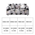 thumbnail image 2 of Smilepp Soft Elastic Universal Sofa Cover Breathable Wear-resistant Printed Slipcover Protector 4 Persons Black Gray, 2 of 8