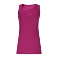 thumbnail image 3 of UPPADA Womens Tank Tops 2025 Sleeveless Round Neck Ruched Spring Summer Basic Shirts Trendy Cute Outfits Women Sleeveless Tank Top,Tank Top for Women Pack Ribbed Hot Pink,M, 3 of 6