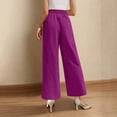 thumbnail image 6 of Women's Stretchy Bell Bottom Jeans Wide Leg High Waisted Pull On Tummy Control Flare Jeggings Pants with 4 Pockets White, 6 of 7